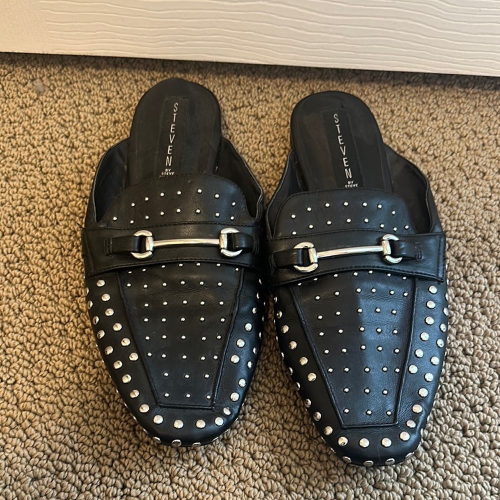 Steven Black Studded Loafers